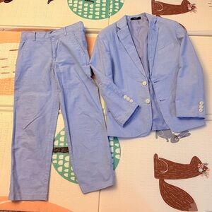 Izod Suit Blazer Pants Set Powder Light Blue